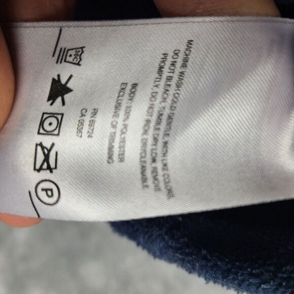 Columbia Jacket Large Dark Blue and‎ Red Full Zip Fleece Zip Pockets - Picture 6 of 7